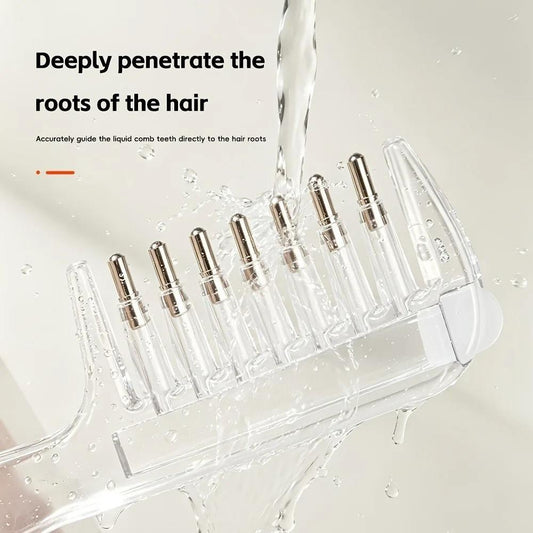 Hair Oil Applicator Comb with Scalp Massager