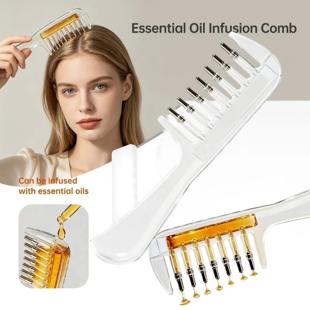 Hair Oil Applicator Comb with Scalp Massager