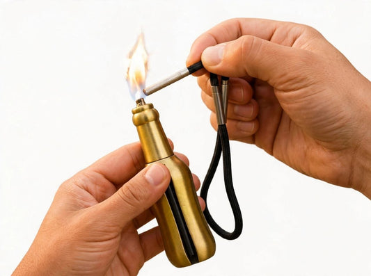 Bottle shape permanent match keychain lighter