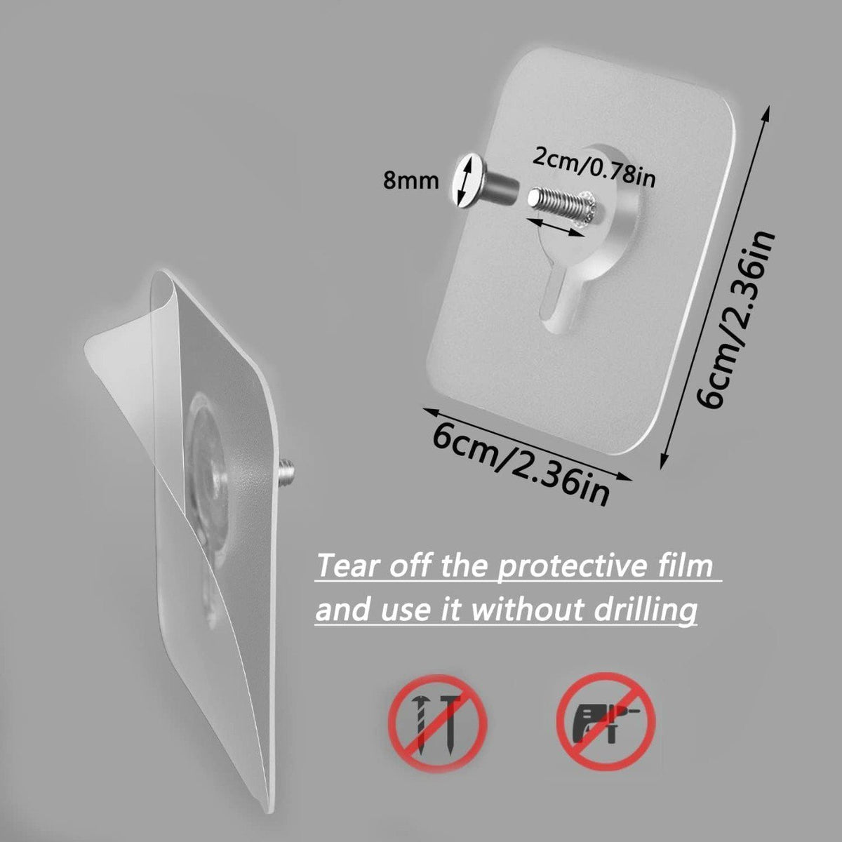 Wall Hanging Hooks for Wall Without Drilling (10pcs)