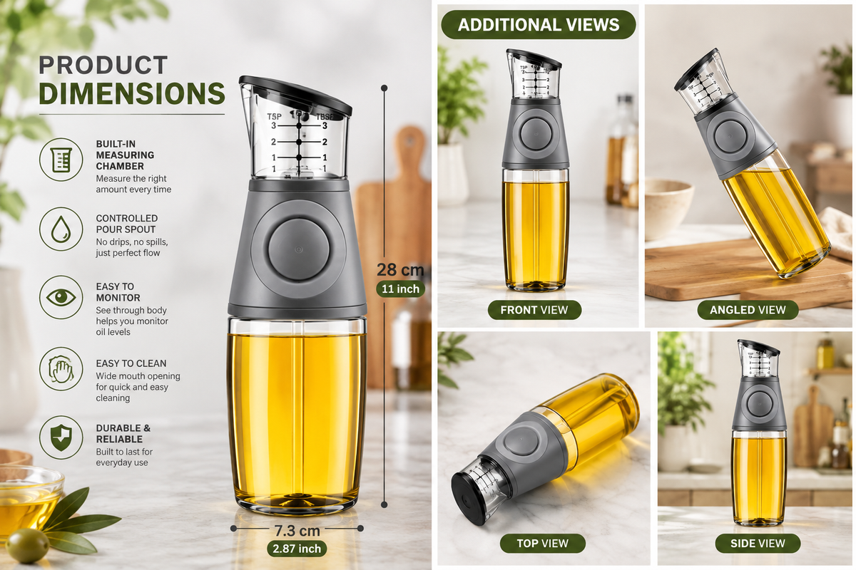 Press & Measure Smart Oil Dispenser