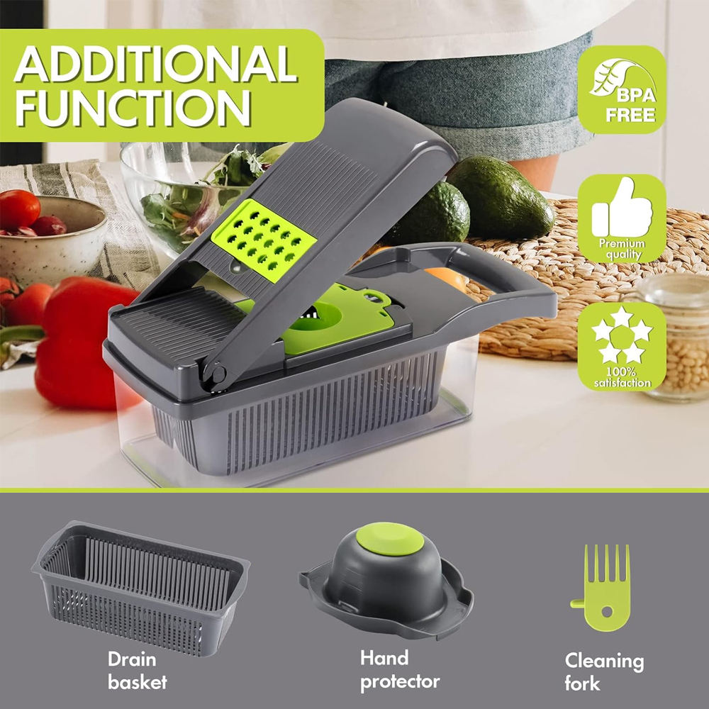 Multifunctional 14-in-1 Vegetable Chopper