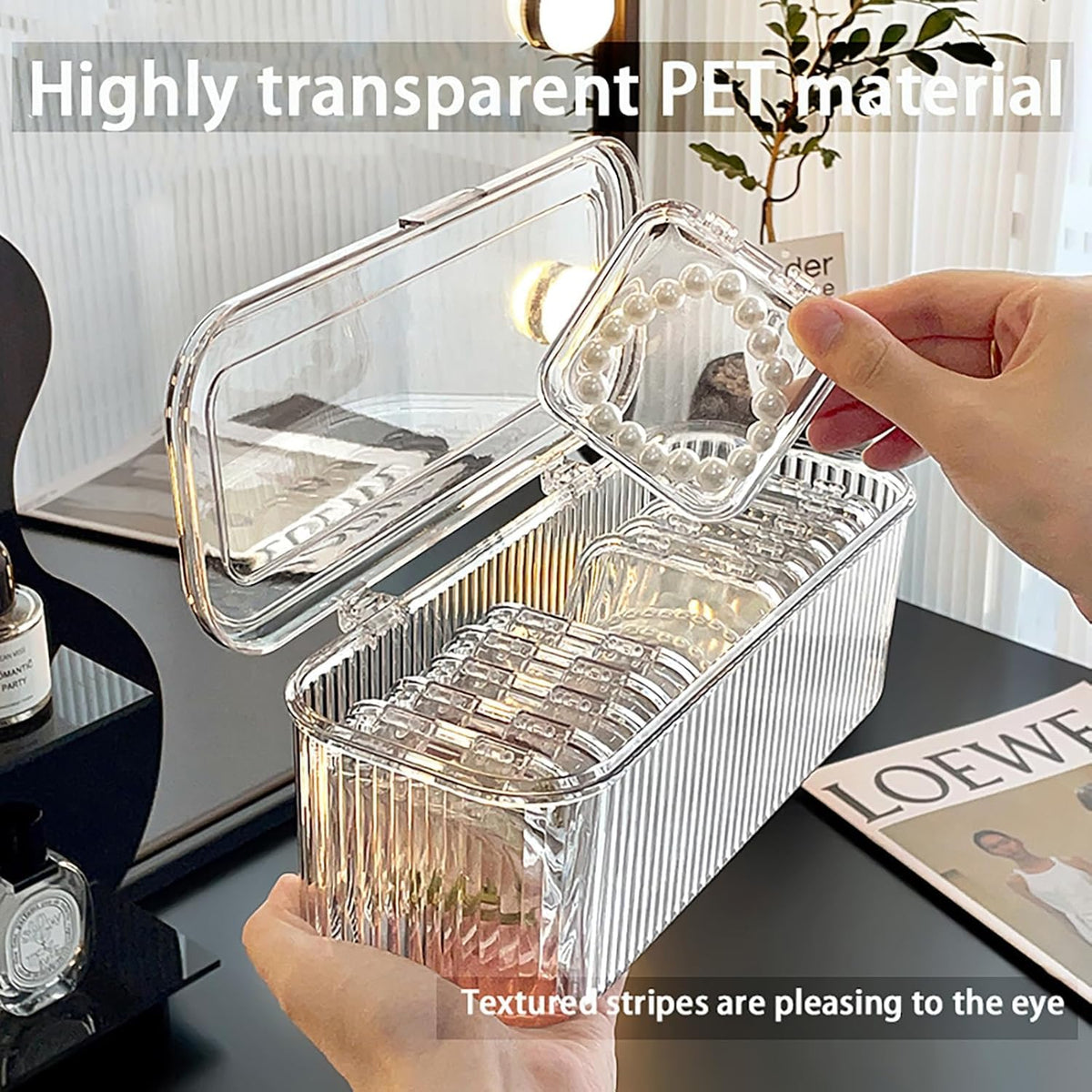 10-Piece Acrylic Jewelry Organizer Box Set