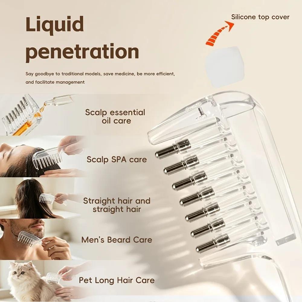 Hair Oil Applicator Comb with Scalp Massager